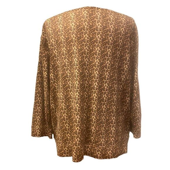 Rafaella Y2K Vintage Leopard Print Lightweight Cardigan Size 3X - Picture 4 of 13